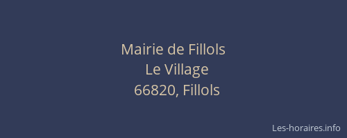 Mairie de Fillols