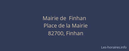 Mairie de  Finhan