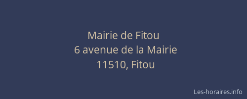 Mairie de Fitou