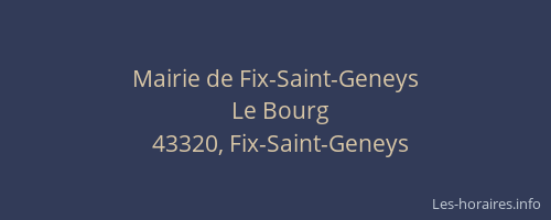 Mairie de Fix-Saint-Geneys
