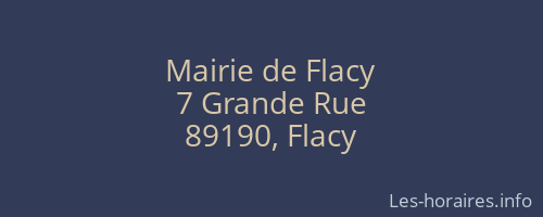 Mairie de Flacy