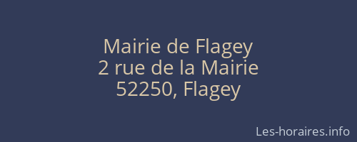 Mairie de Flagey
