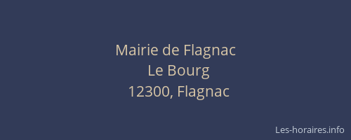 Mairie de Flagnac