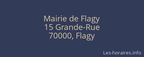 Mairie de Flagy