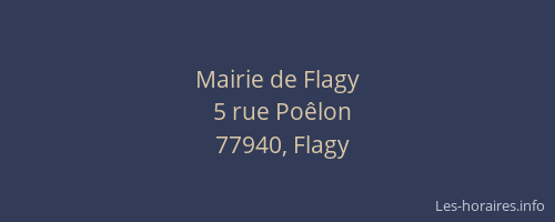 Mairie de Flagy