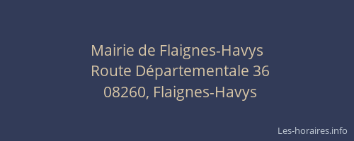 Mairie de Flaignes-Havys