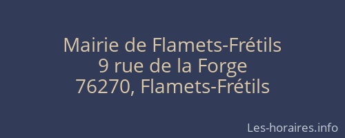 Mairie de Flamets-Frétils