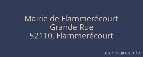 Mairie de Flammerécourt