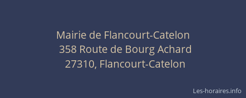 Mairie de Flancourt-Catelon