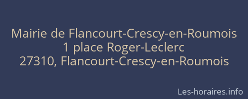 Mairie de Flancourt-Crescy-en-Roumois