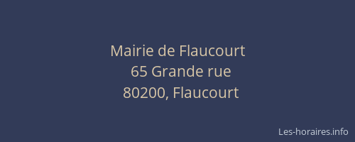 Mairie de Flaucourt