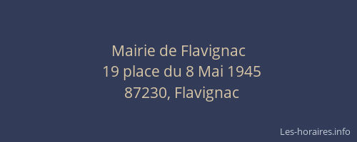 Mairie de Flavignac