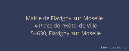 Mairie de Flavigny-sur-Moselle