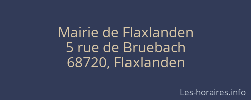 Mairie de Flaxlanden