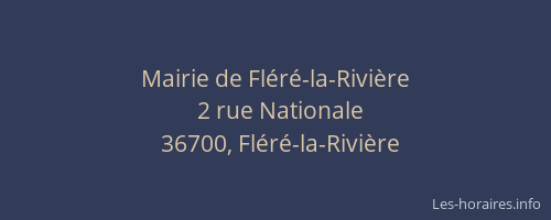 Mairie de Fléré-la-Rivière
