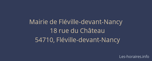 Mairie de Fl&eacute;ville-devant-Nancy