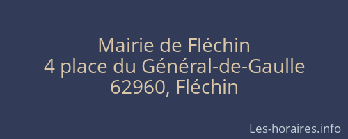 Mairie de Fléchin