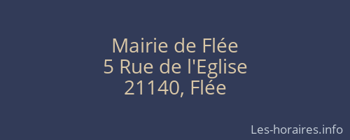 Mairie de Flée