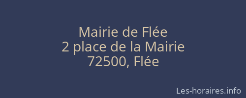 Mairie de Flée