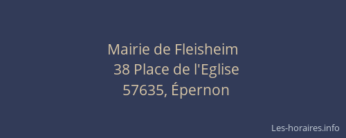 Mairie de Fleisheim