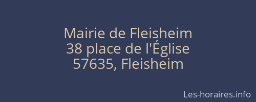 Mairie de Fleisheim