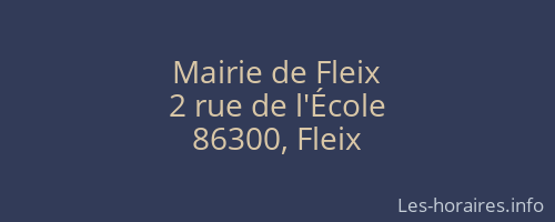 Mairie de Fleix