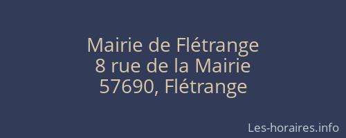 Mairie de Flétrange