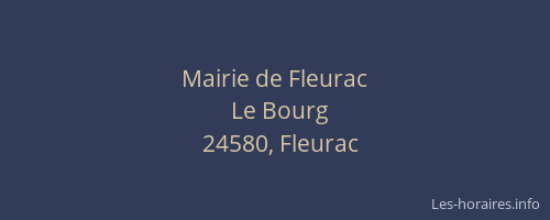 Mairie de Fleurac