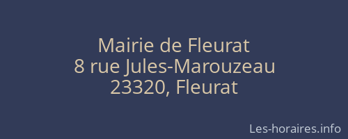 Mairie de Fleurat