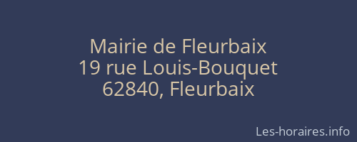 Mairie de Fleurbaix