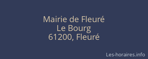 Mairie de Fleuré