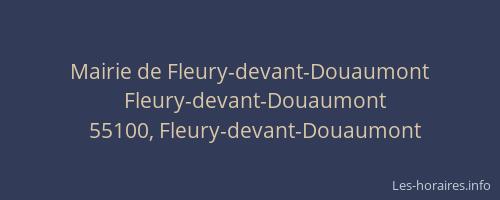 Mairie de Fleury-devant-Douaumont