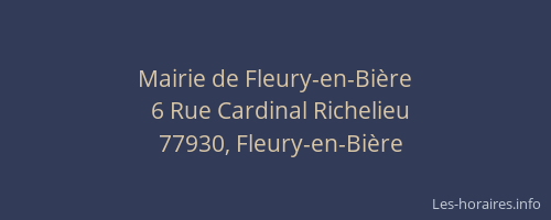 Mairie de Fleury-en-Bière