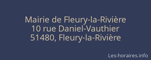 Mairie de Fleury-la-Rivière