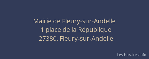 Mairie de Fleury-sur-Andelle