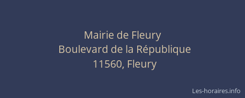 Mairie de Fleury