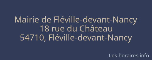 Mairie de Fléville-devant-Nancy