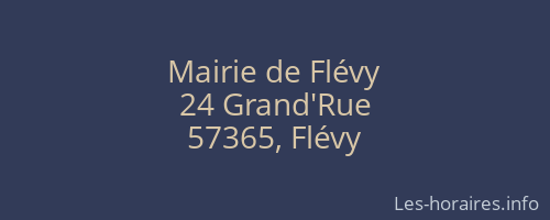 Mairie de Flévy
