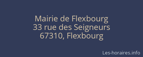 Mairie de Flexbourg