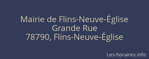 Mairie de Flins-Neuve-Église