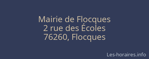 Mairie de Flocques