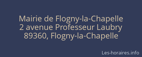 Mairie de Flogny-la-Chapelle
