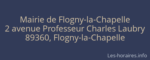 Mairie de Flogny-la-Chapelle