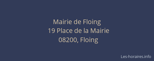 Mairie de Floing