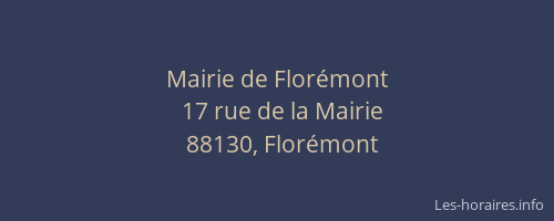 Mairie de Flor&eacute;mont