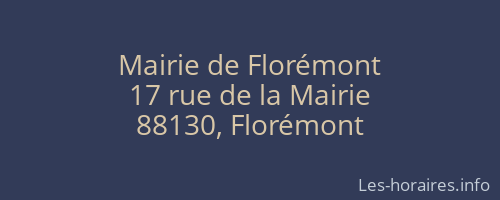 Mairie de Florémont