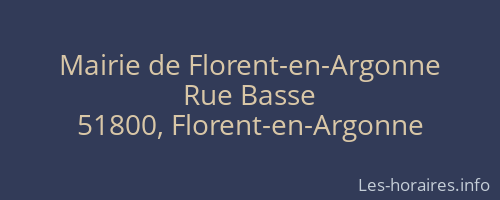 Mairie de Florent-en-Argonne