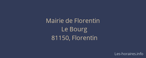 Mairie de Florentin