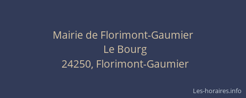 Mairie de Florimont-Gaumier