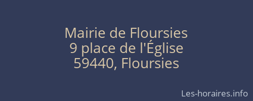 Mairie de Floursies